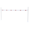 Height restriction barrier | with 2 square posts | cross tube length: 6000 mm | to be fixed by plugs | without barrier of aluminium tube